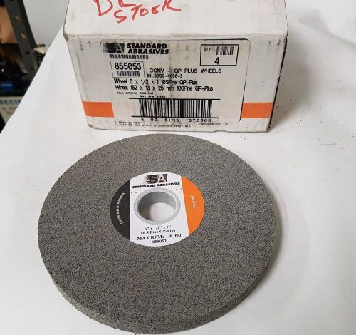 4 Pcs Standard Abrasives 6&#034; x 1/2 x 1&#034; Disc Scotch Hole 855053 Plug Wheel New