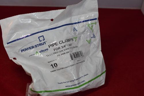 POWER STRUT PIPE CLAMPS FOR 3/4” EMT PS1000 3/4 EG BAG OF 10