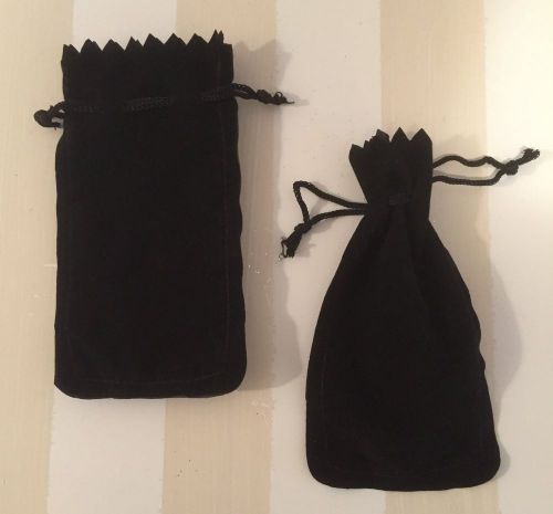 Black Velvet drawstring pouches - set of 64