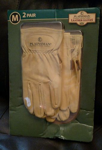 Plainsman Leather Gloves  2 Pair Medium