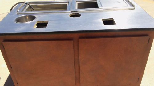Stainless Steel 60&#034;x36&#034;x36&#034; Counter Concession Wood Cabinet on Casters
