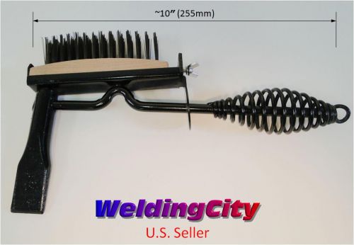 WeldingCity Chipping Hammer w/ Brush for Weld Slag/Sputter Removal (U.S. Seller)