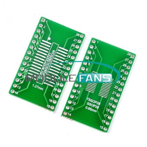 10PCS SOP28 SSOP28 TSSOP28 to DIP28 Adapter Converter PCB Board 0.65/1.27mm M