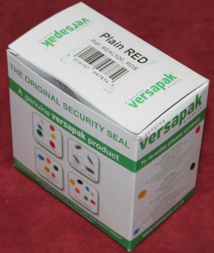 Lot of 5 boxes of versapack plain red security seals 500/box new nib ships free for sale