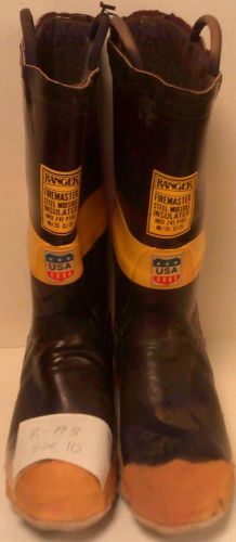 Ranger Firemaster Firefighter Turn Out Gear Rubber Boots Steel Toe 10 M  R193