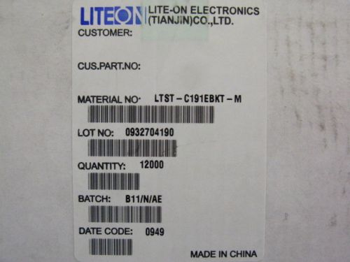 12000 pcs lite on ltst-c191ebkt-m  led for sale