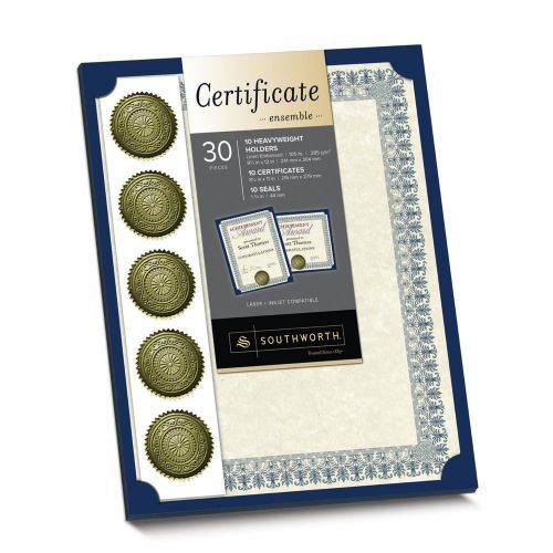Southworth Certificate Kit Ensemble, 30 Pieces CT3ENS NEW!