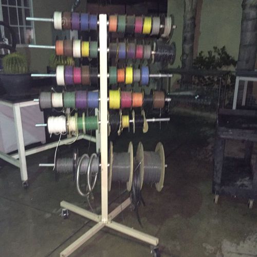 Industrial mobile adjustable wire rack, loaded with wire 18awg - 26awg for sale