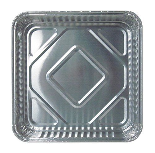 Durable Packaging 1155-35 Disposable Aluminum Square Cake Pan, 8&#034; x 8&#034; x