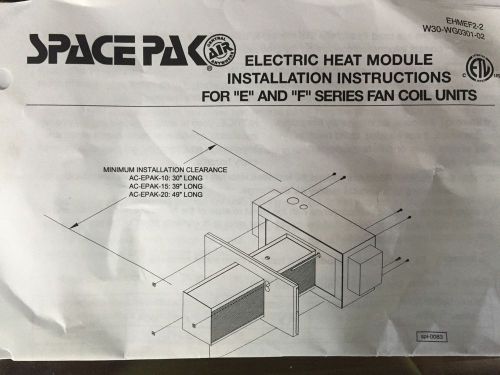 space pak electric heat module model #AC-EPAK-10E