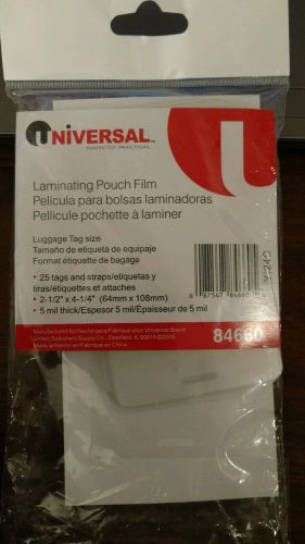 Universal 84660 Clear Laminating Pouches 5mm 2-1/2 x 4-1/4 25 Pack