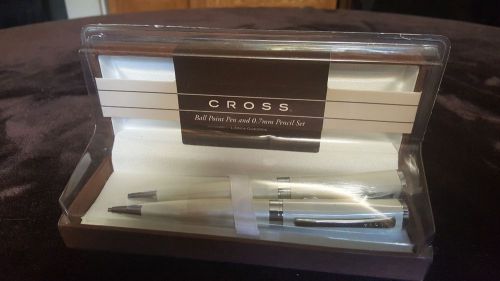 Cross Sage Ball Point Pen and 0.7 mm Pencil Set White New Box Pearlescent White