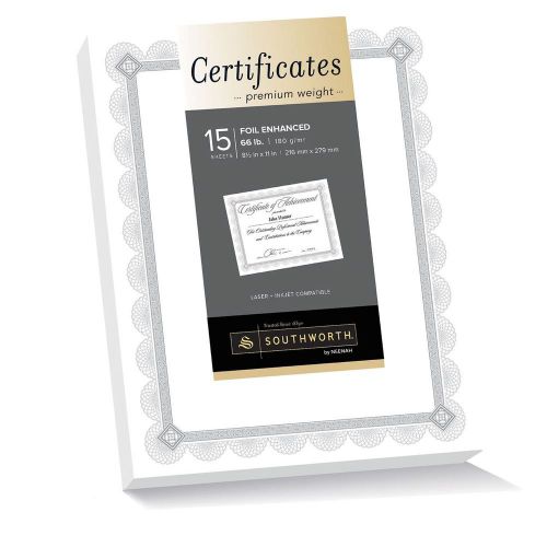 Southworth Premium Weight Foil-Enhanced Certificates 8.5 x 11 Inches 66 lb Sp...