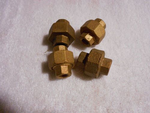 4 pcs. brass 1/8&#034; union - 3 piece union - fipt x fipt - new for sale