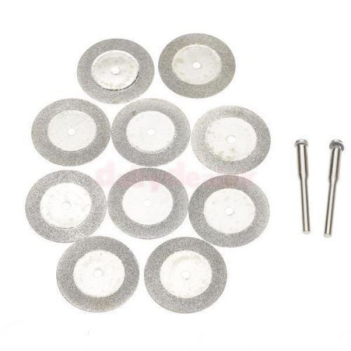 10pcs 40mm diamond cut off disc wheel rotary tool w/ arbor for sale