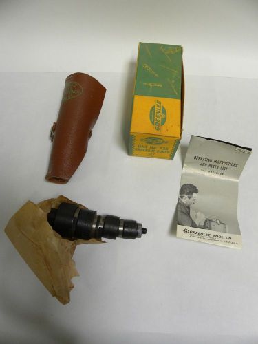 NOS Vintage Greenlee No. 735 Knockout Punch Set Leather Case 1/2&#034; 3/4&#034; 1&#034; 1 1/4&#034;