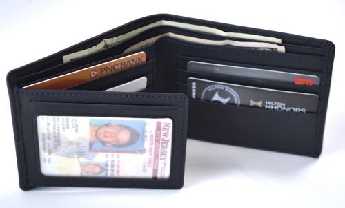 ROYCE RFID Blocking Men&#039;s Bifold Wallet Genuine Leather with Double ID Display