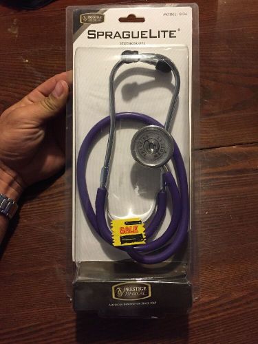 PRESTIGE MEDICAL SPRAGUELITE STETHOSCOPE Purple MODEL NO. S124 NEW