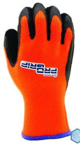 1 x new pro grip thermo terry acrylic palm dipped safety work gloves mens #6328 for sale