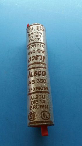 ILSCO AS 350 Butt Splice Compression Cable Connector 350 MCM AL9CU DIE 14