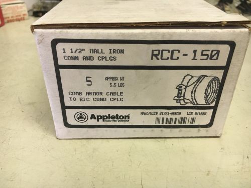 APPLETON RCC-150 NEW IN BOX 1 1/2&#034; COMBO ARMORED CABLE TO RIGID COUP SHELF &#034;C&#034;