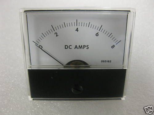 Ammeter - Panel Mount   0 to 8 DC Amps  B4745 **NEW**
