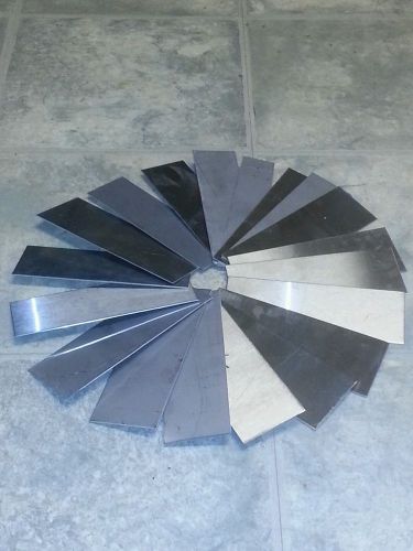 2 pieces 18 gage 4&#034; +-x 8&#034;+- stainles steel plate flat metal sheet grade 304 for sale