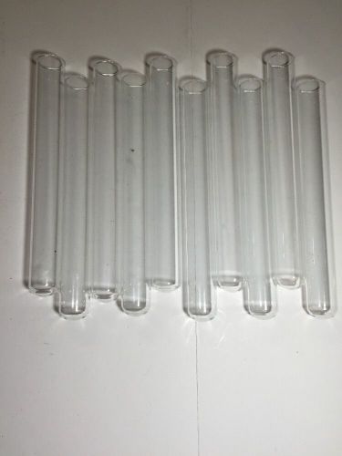 Test Tubes Clear Glass Set Of 10 Round Bottom 6 1/2&#034; x 3/4&#034;