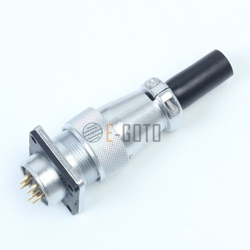 1set ws20 5pin 20mm panel mount metal aviation connector threaded coupling for sale