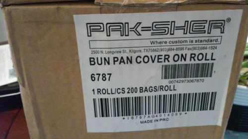 Pak-Sher 6787 Bun Pan Cover On Roll 1Roll /CS 200 Bags / Roll