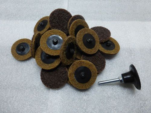 25 2&#034; r-type surface conditioning sanding disc coarse (includes holder) for sale
