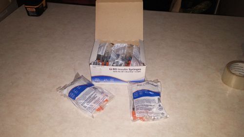 BD box of 100 Ultra-fine Needle syringes 0.5 ml 31G X 8 mm Disposable Free Ship.