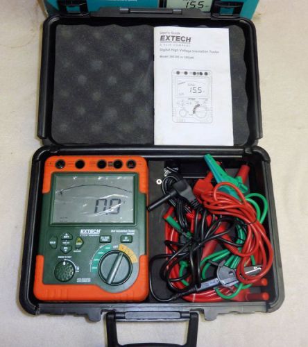 Extech Digital High Voltage Insulation Tester Meter w/ Leads 5kV USED