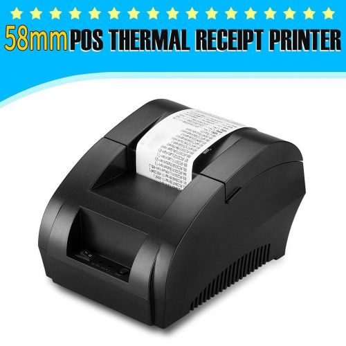 USB 58mm 384 Dots/Line 5890K POS Thermal Dot Receipt Printer High Speed Black US