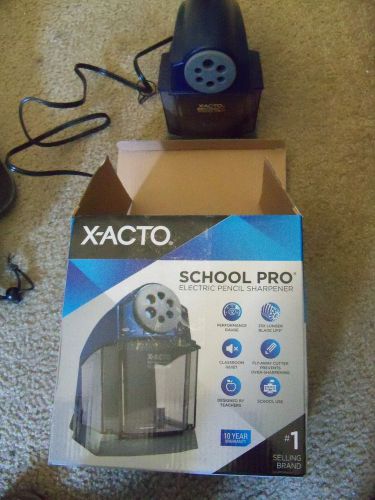 X-ACTO School Electric Pencil Sharpener - Blue/Gray New In Open Box  TESTED