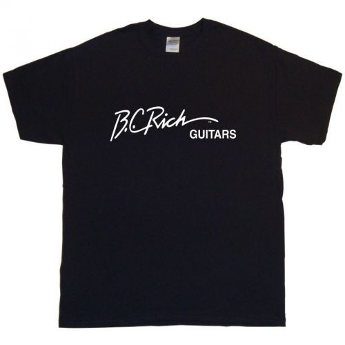 2016 BC RICH Guitars Mens T shirt 100% Cotton Black T-Shirt Tees Size S-5XL