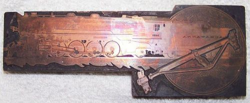 Large Printing Plate - Lackawanna Railroad Train Engine - LOOK!!!