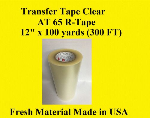 1 Roll 12&#034; x 300 ft  Application Transfer Tape Vinyl Signs R TAPE  Clear at 65