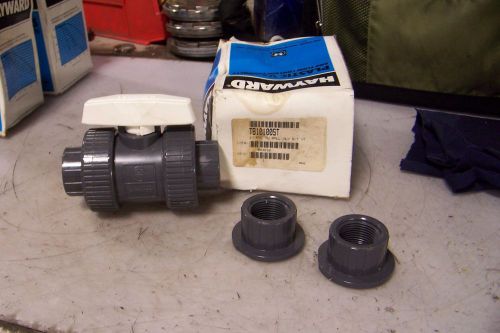 New hayward 1&#034; pvc true union ball valve socket &amp; threaded type viton tb10100st for sale
