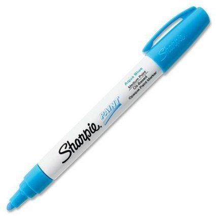 Sharpie oil-based paint marker, medium point, aqua ink, 4 markers (35563) for sale