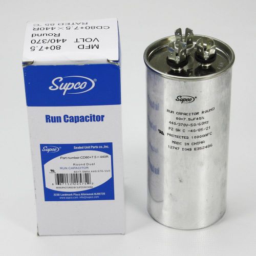 Cd80+7.5x440r 80+7.5 mfd 440 volt round dual capacitor for sale