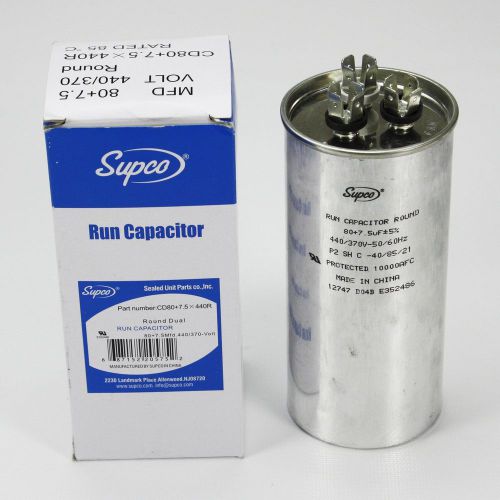 CD80+7.5X440R 80+7.5 MFD 440 Volt Round Dual Capacitor