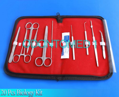 20 pcs biology lab anatomy student dissecting kit + scalpel handle #7 blades #15 for sale