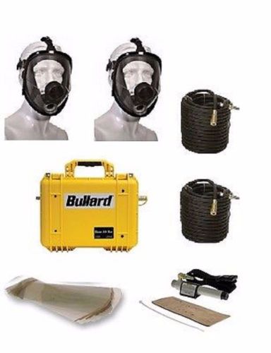 Bullard 30cfm 2 worker clean air box w/200&#039; hose, &amp; 2 face masks speclcabsys for sale