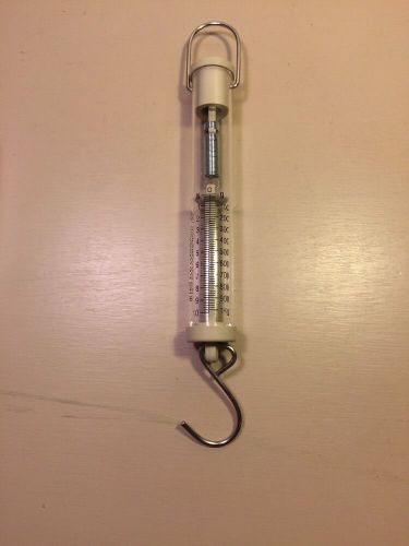 1x Spring Scale Acrylic Balance Tubular 10N/1000gm/1Kg Newton Gram Dynamometer