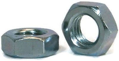 Hex Jam Nut Zinc Plated Grade A Steel Hex Nuts - 1/2&#034;-13 UNC - Qty-250