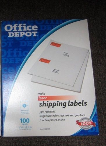Office Depot 308-888 shipping labels white laser 100 labels + a Bonus half one