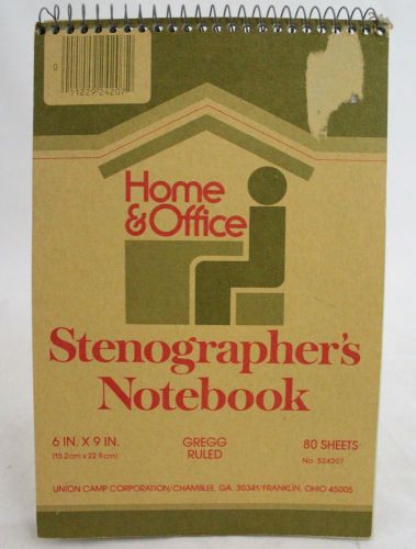 Stenographer&#039;s notebook gregg ruled 6 x 9 inches - 80 sheets for sale
