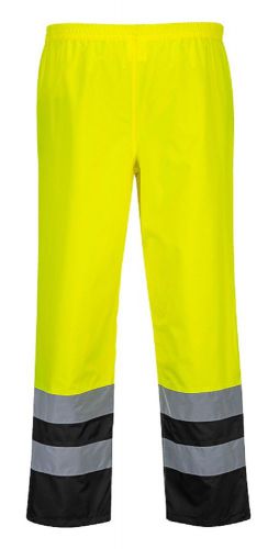 PORTWEST HI-VIS TWO TONE TRAFFIC PANTS SIZES M-5XL S486 BACK ELASTIC WAISTBAND