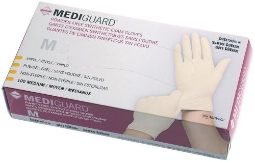 New - MediGuard Medium Powder Free Synthetic Medical Exam Gloves - Box of 100
